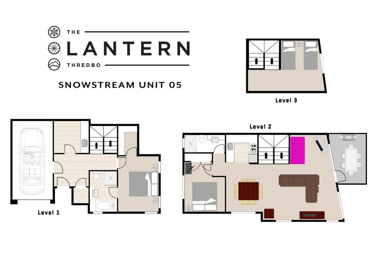 Snow Stream 2 Bedroom And Loft With Gas Fire Balcony And Garage Parking Тредбо Екстер'єр фото
